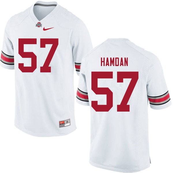 Ohio State Buckeyes #57 Zaid Hamdan Men Football Jersey White